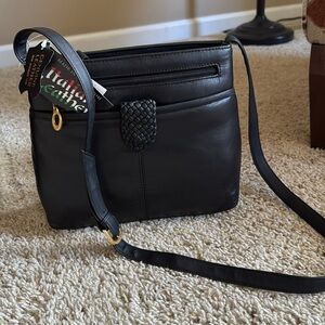 Jaclyn Smith genuine leather tote handbag new